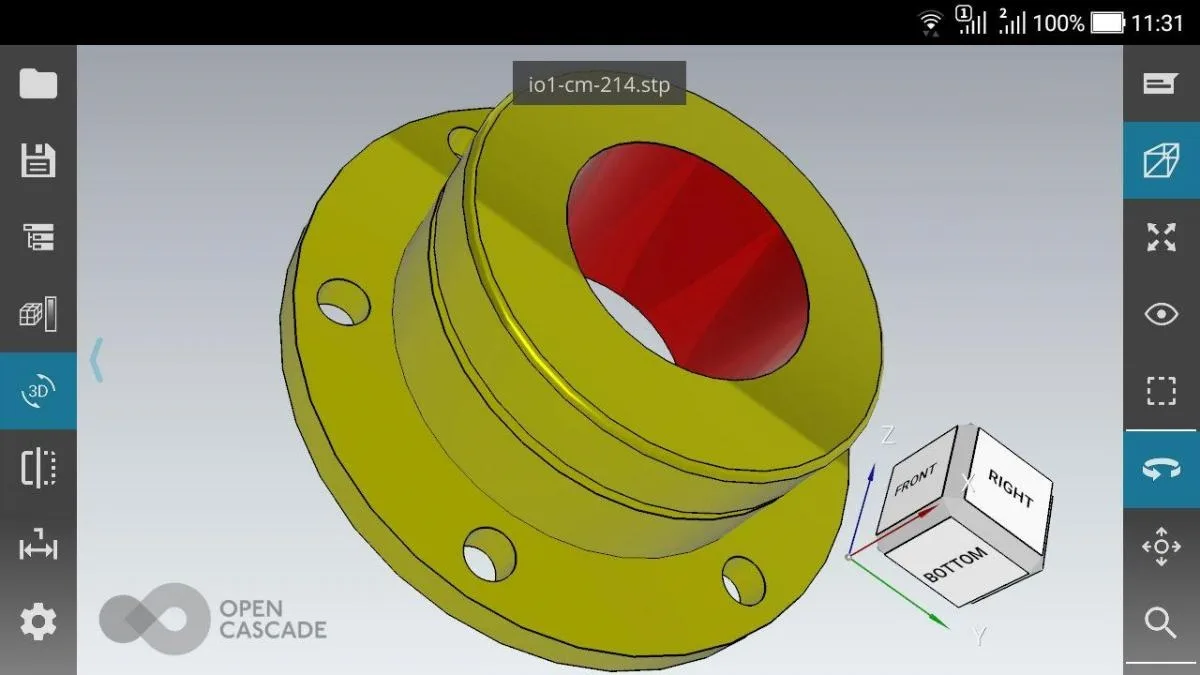 CAX-IF test model in CAD Assistant for Android