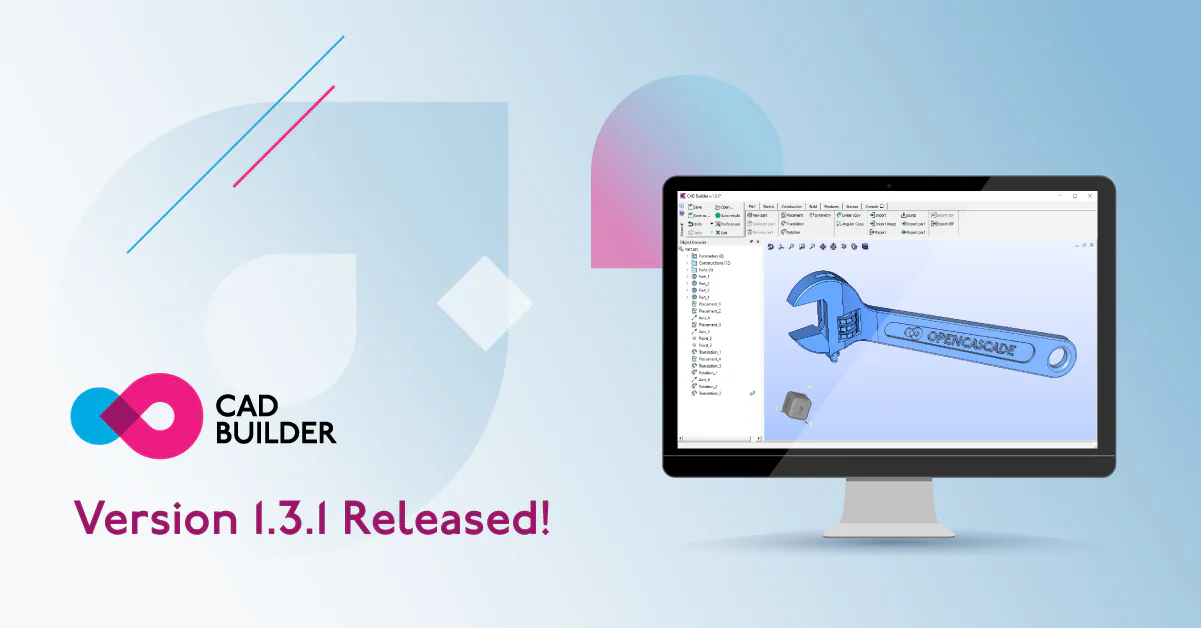 CAD Builder minor release 1.3.1 illustration